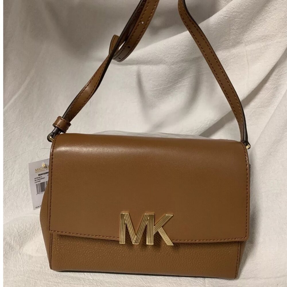 NWT $248 MICHAEL KORS MONTGOMERY SMALL MINI LEATHER CROSSBODY LUGGAGE